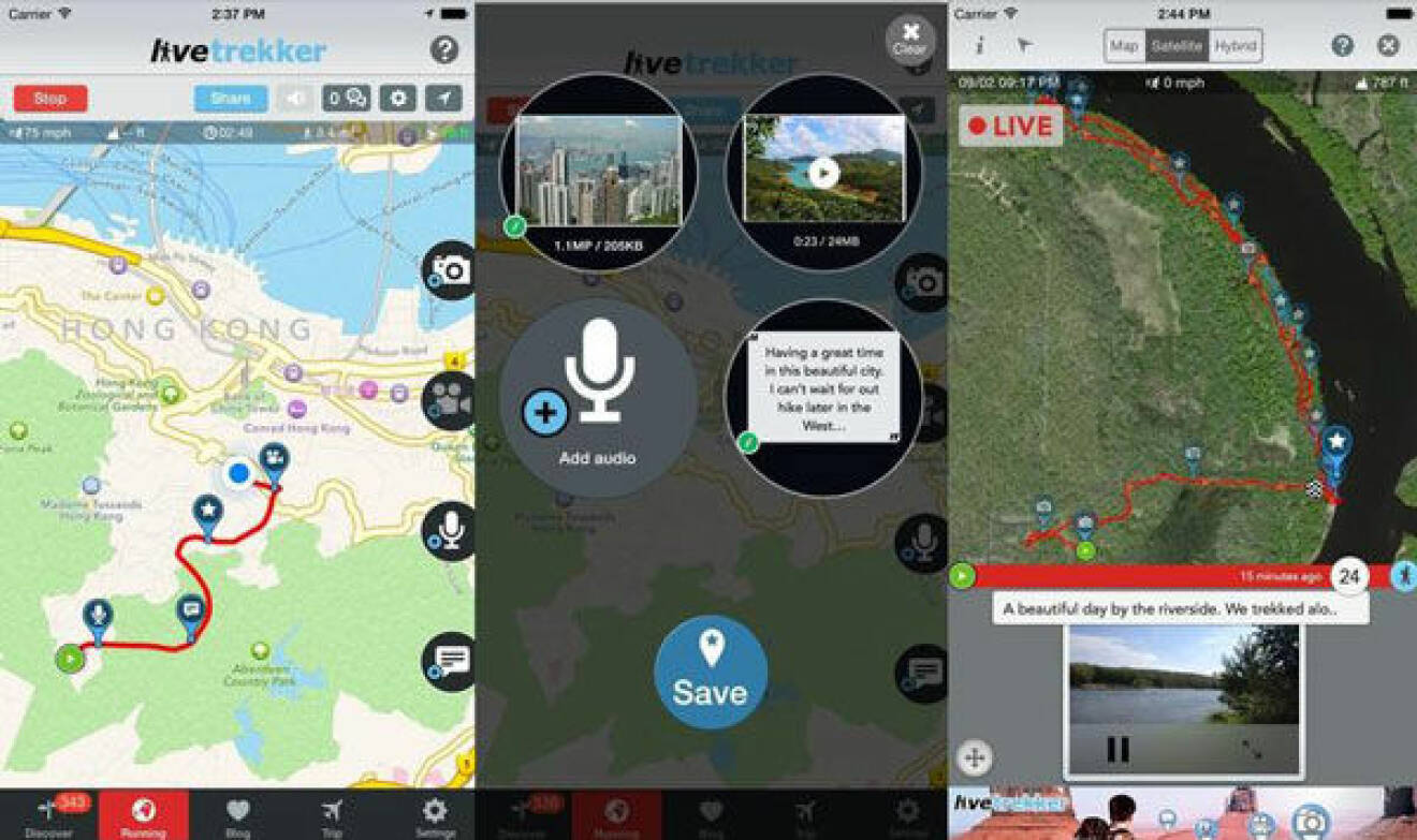 Följ hur du har gått och skapa en interaktiv resedagbok med appen Livetrekker.