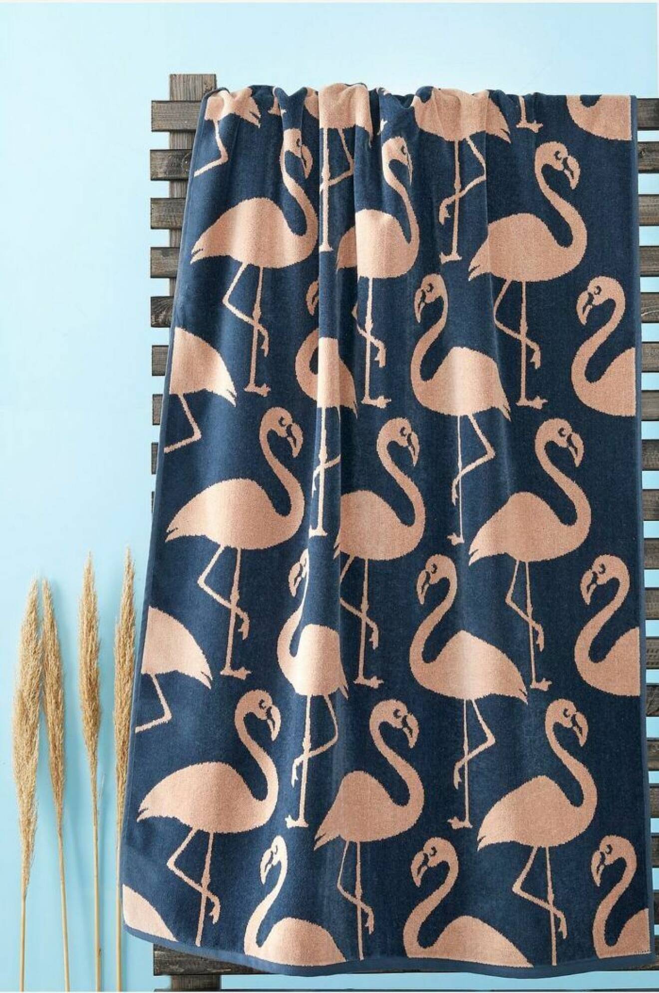 Handduk med flamingo