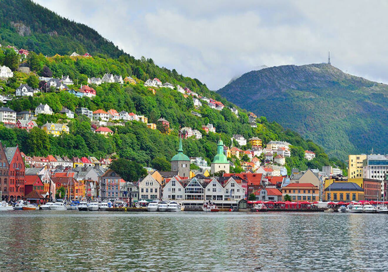 Besök staden Bergen i Norge