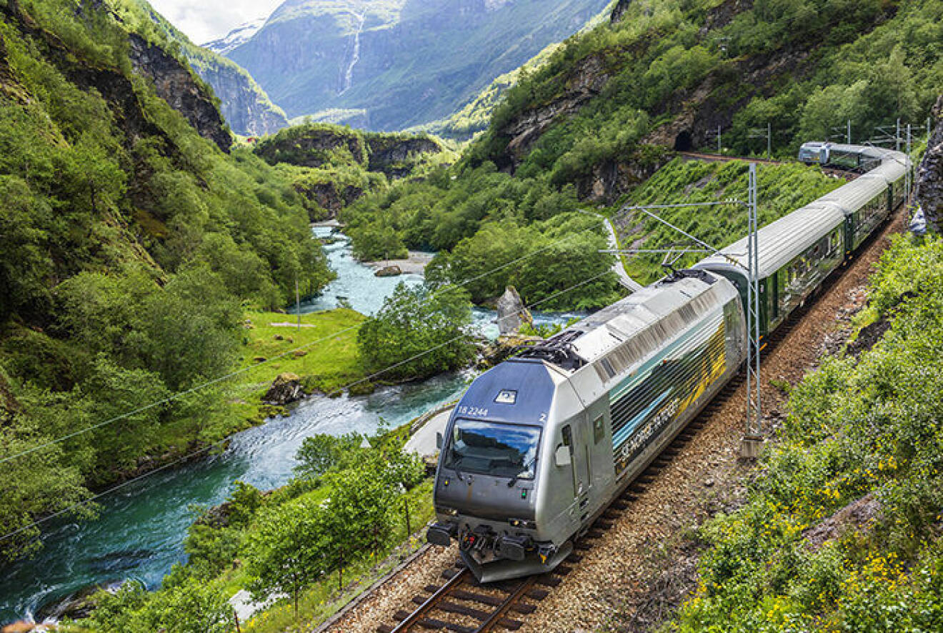 Flåmsbanan i Norge är en av världens vackraste tågrutter