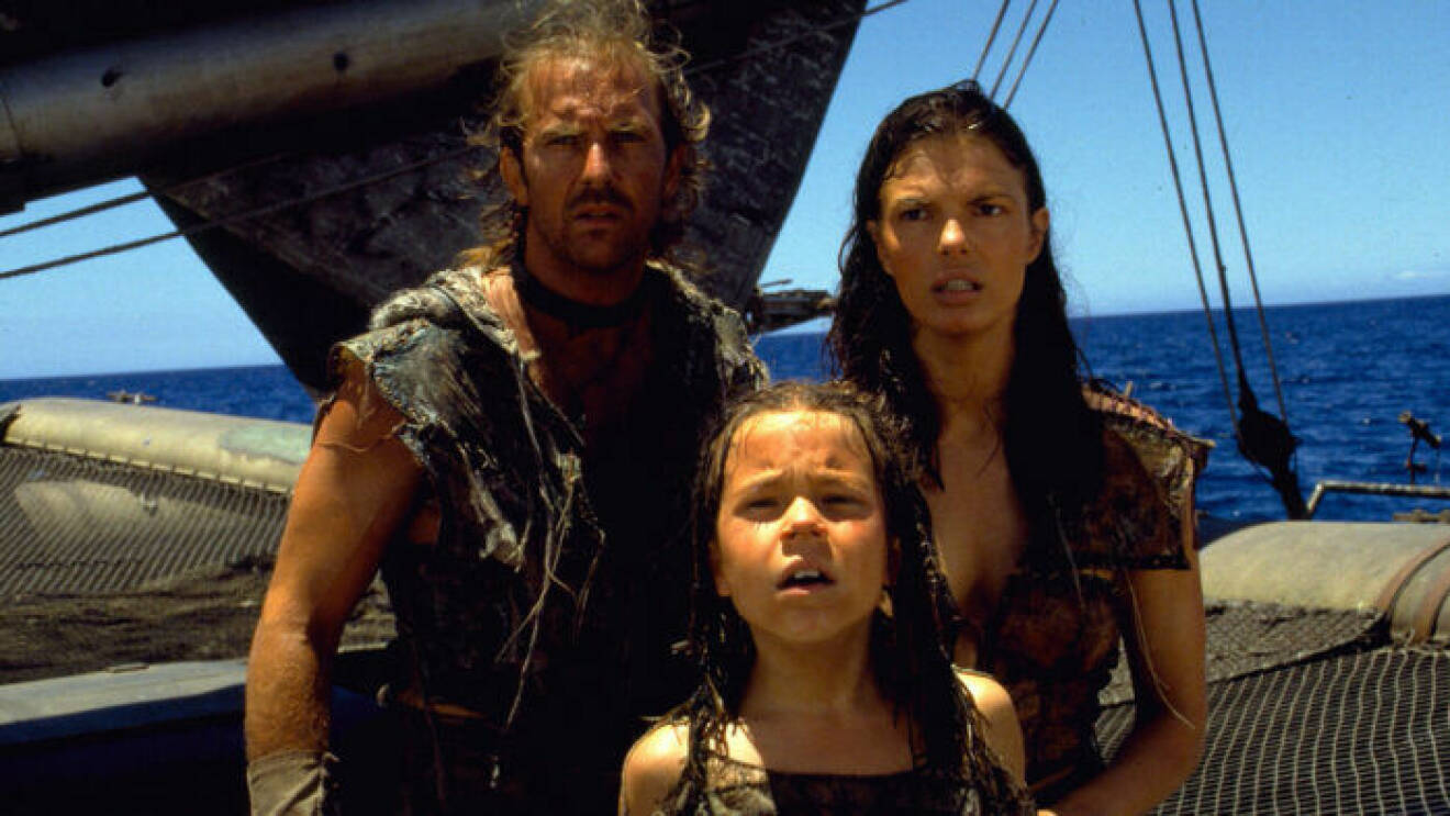 Kevin Costner spelar en blöt roll I Waterworld.