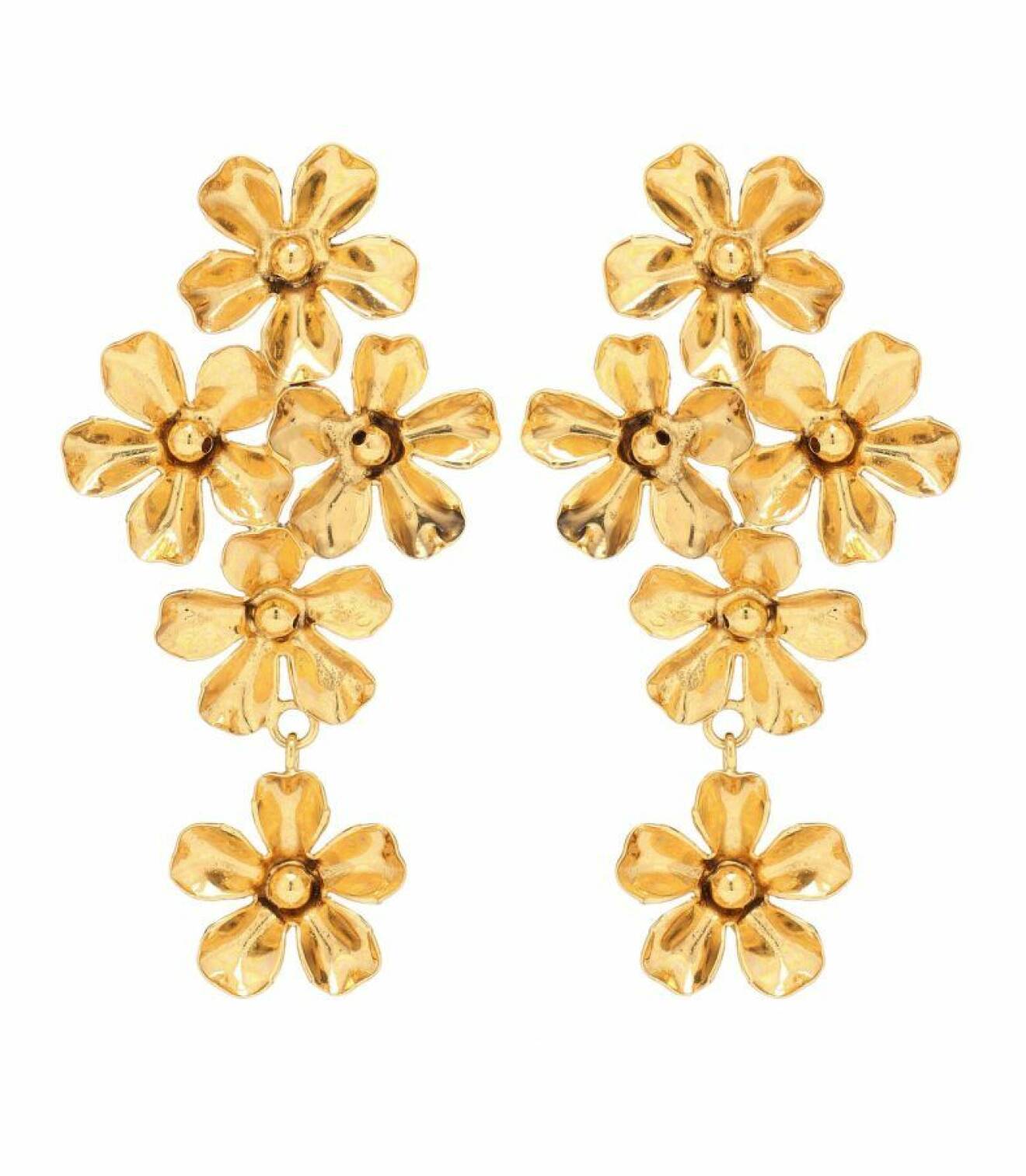 Guldiga blommiga örhängen från Jennifer Behr