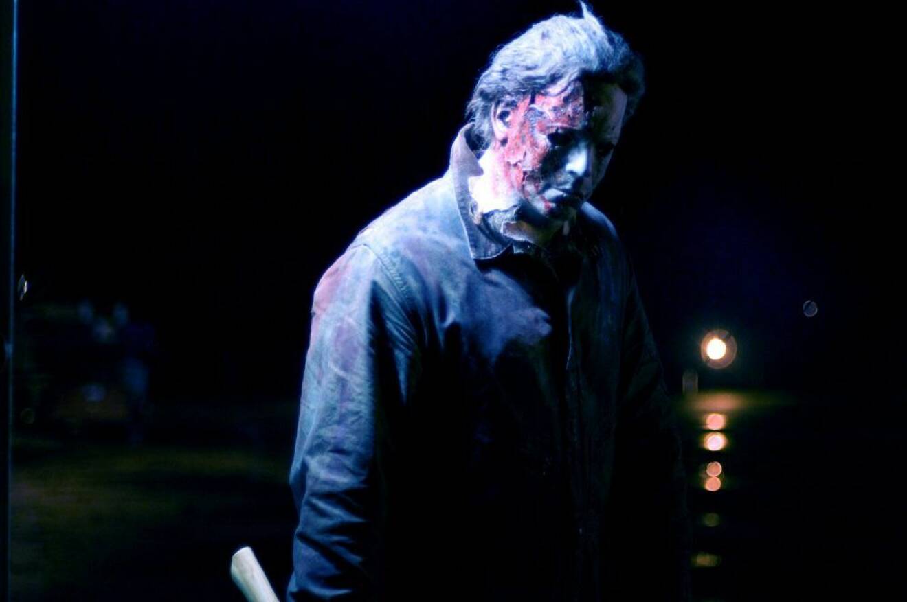 En bild från skräckfilmen Halloween, som släpps på Viaplay den 31 oktober.