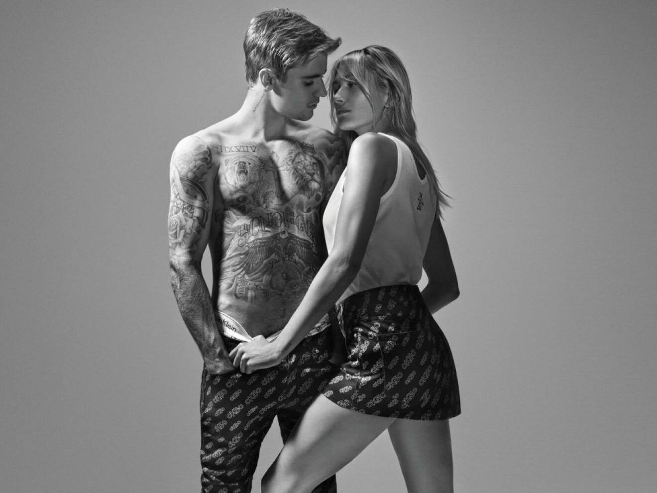 Justin och Hailey Bieber Calvin Klein CK50