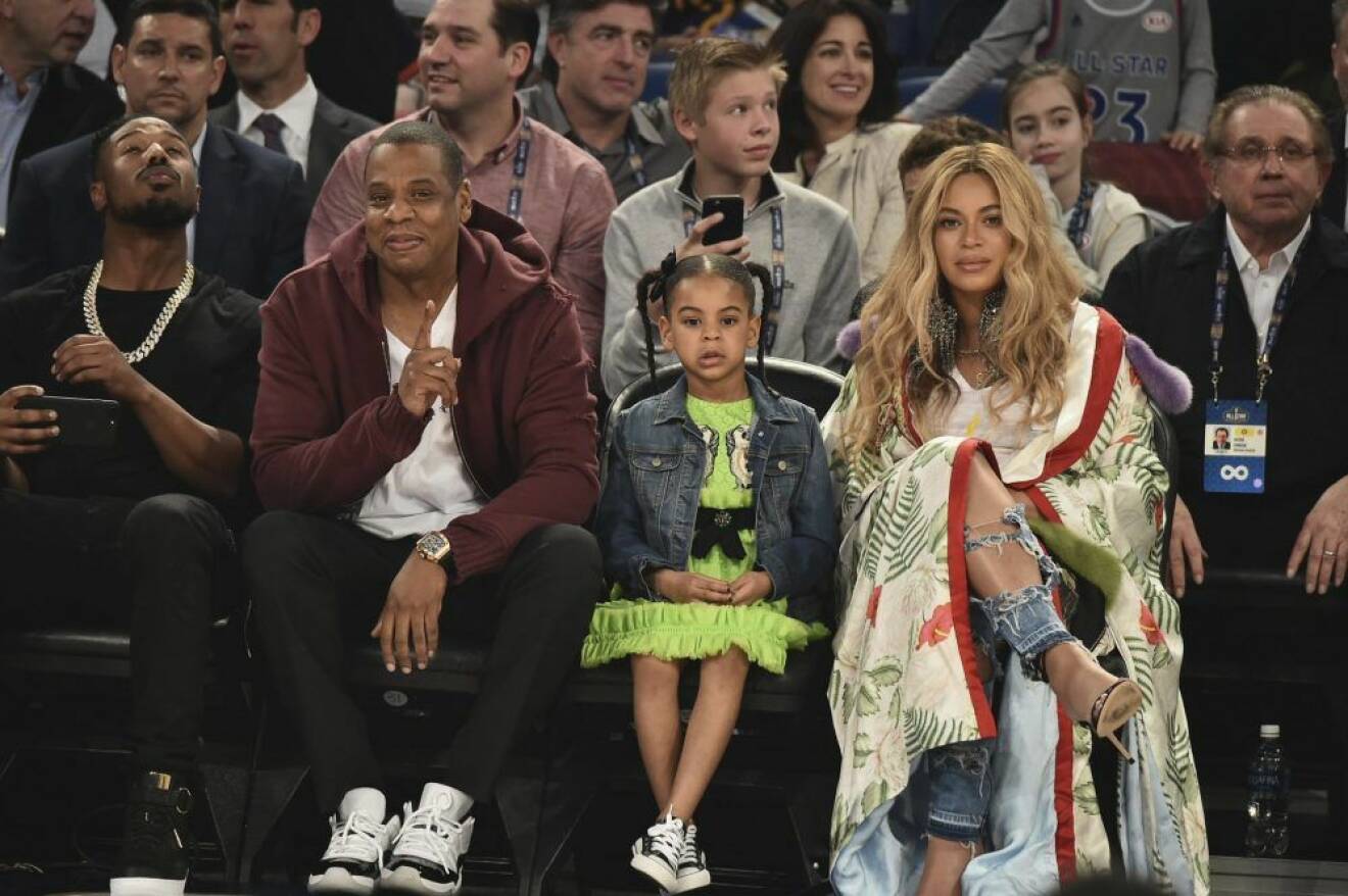 Jay-Z och Beyoncé med Blue Ivy