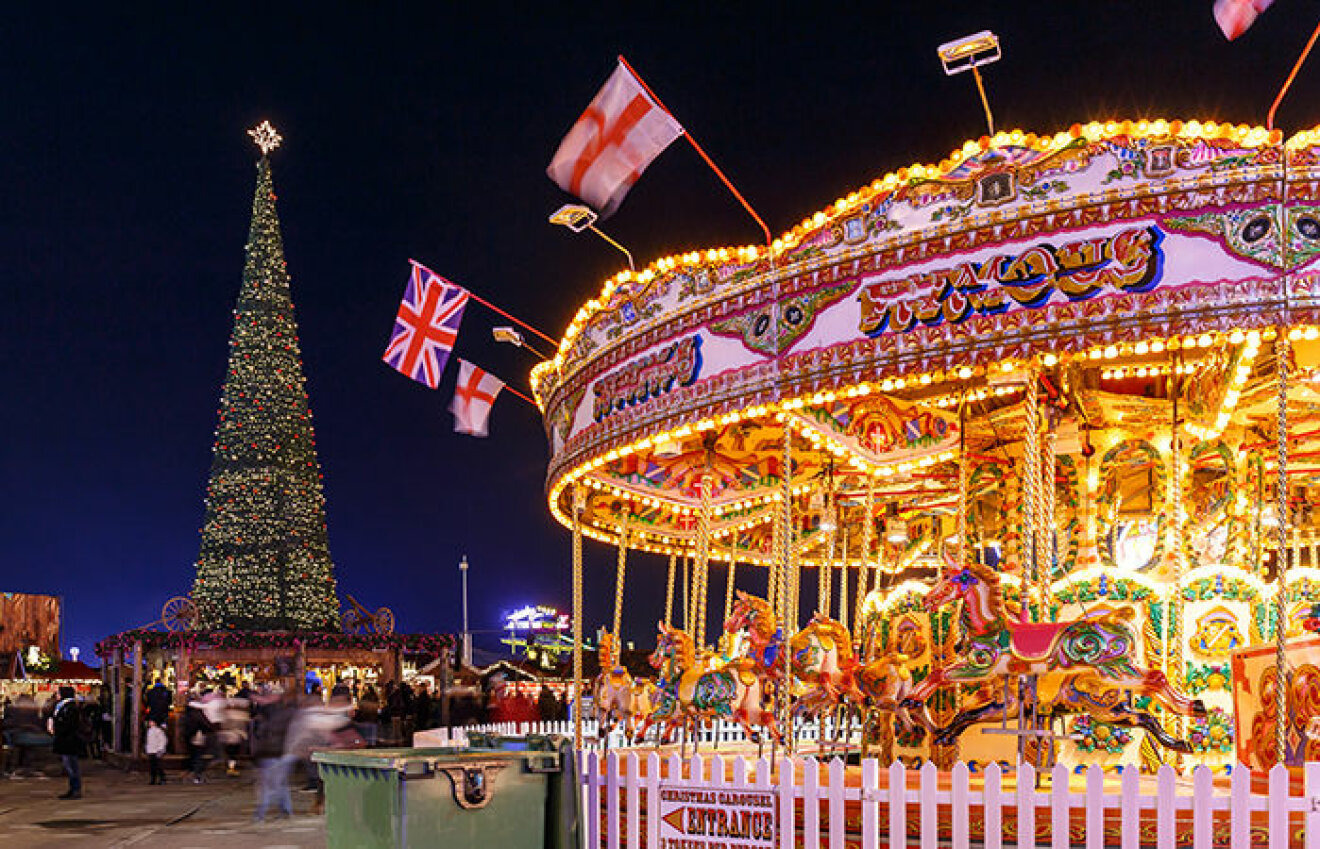 Julmarknad i Hyde Park, London