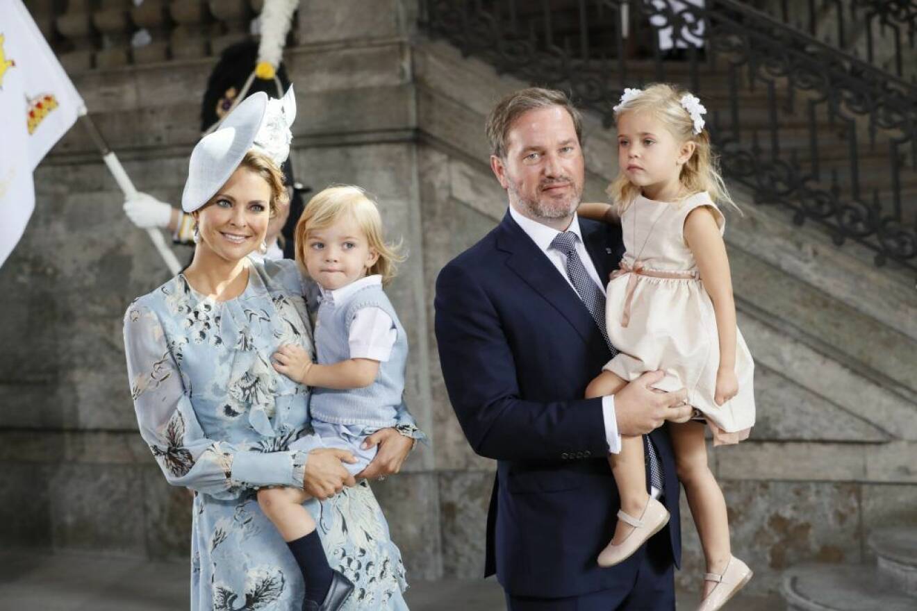 Prinsessan Madeleine och Chris O'Neill med barnen