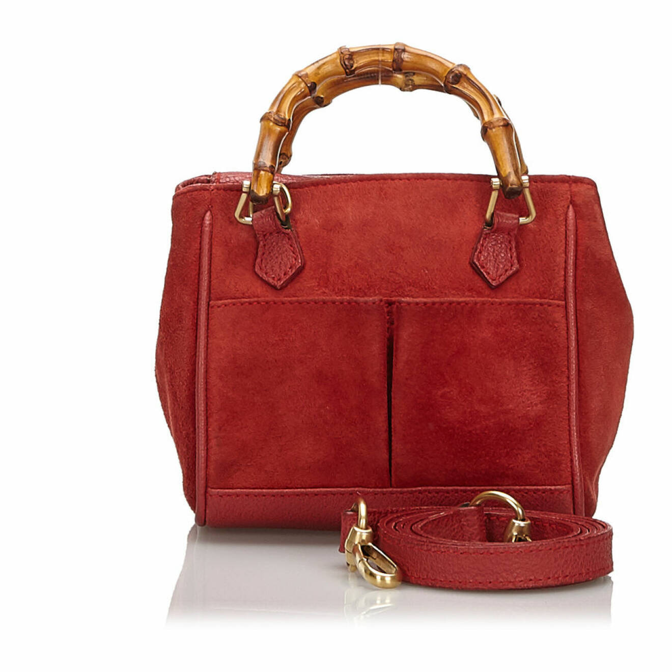 Röd vintageväska från Gucci.