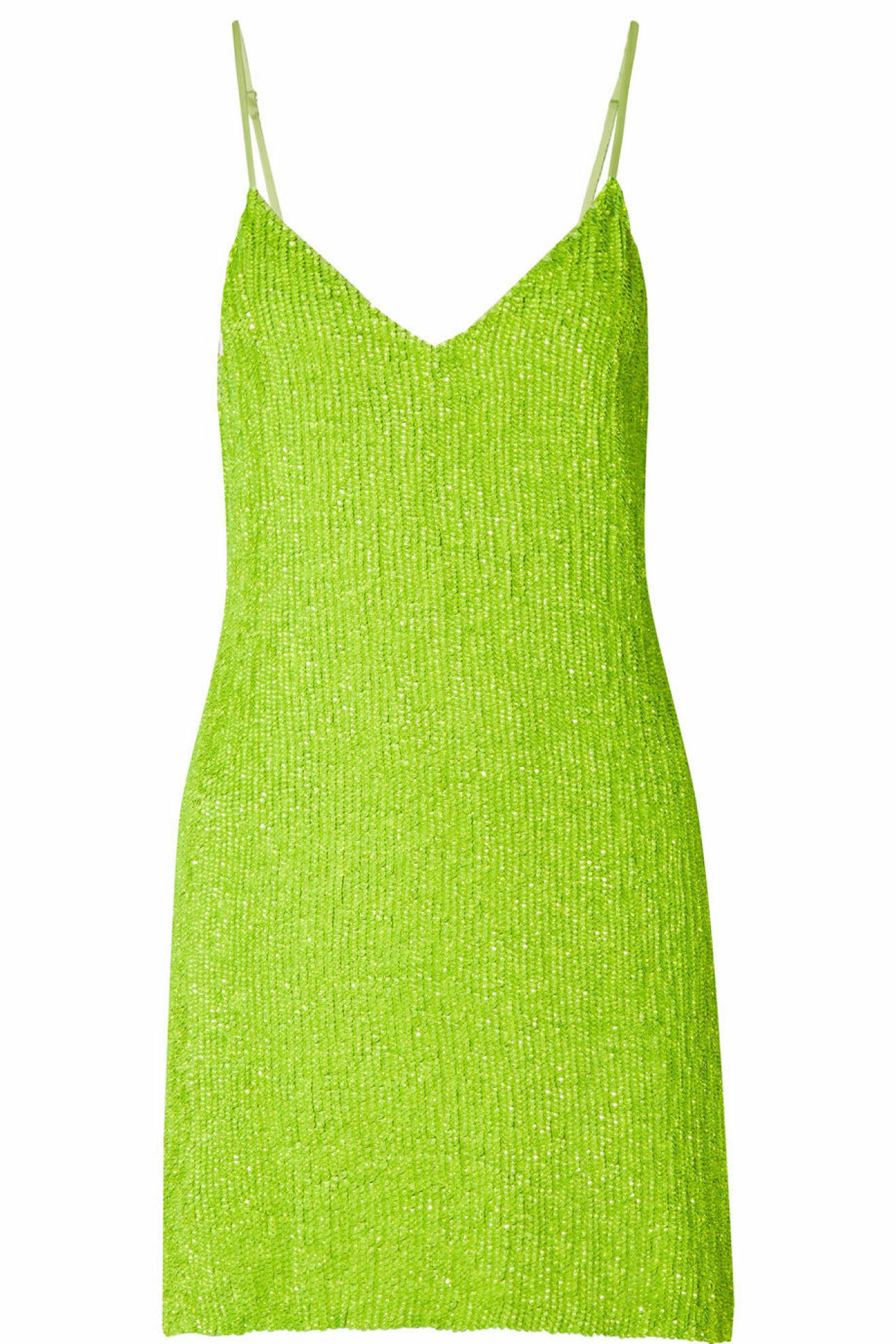 Neongrön paljettklänning från Retrofête.