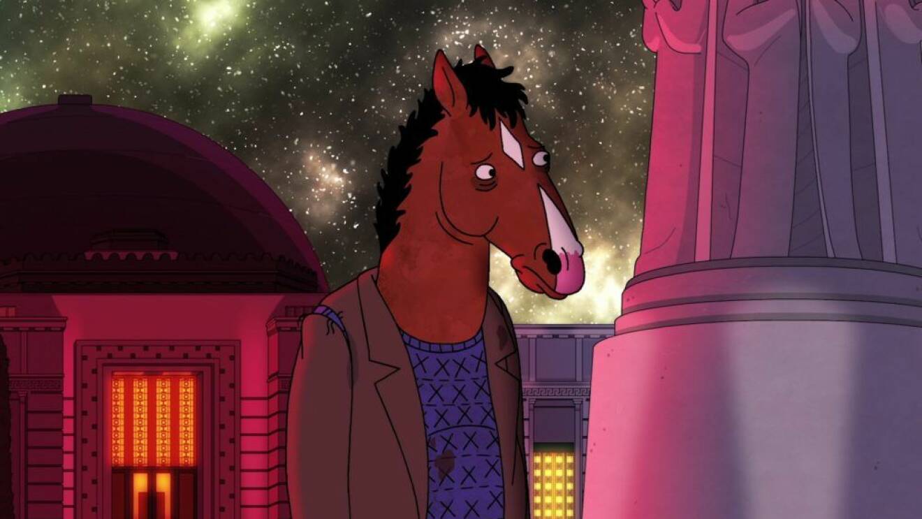 En bild på karaktären BoJack Horseman från den animerade tv-serien med samma namn.