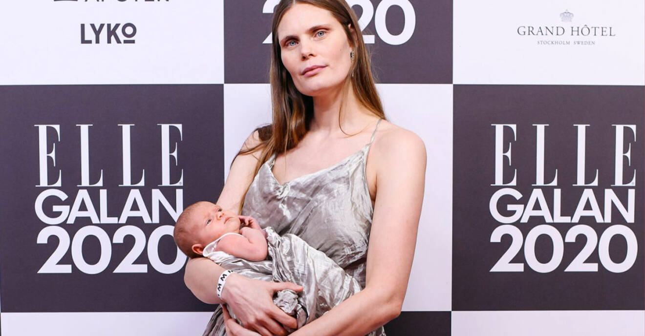 Adina Fohlin med bebis ELLE-galan 2020