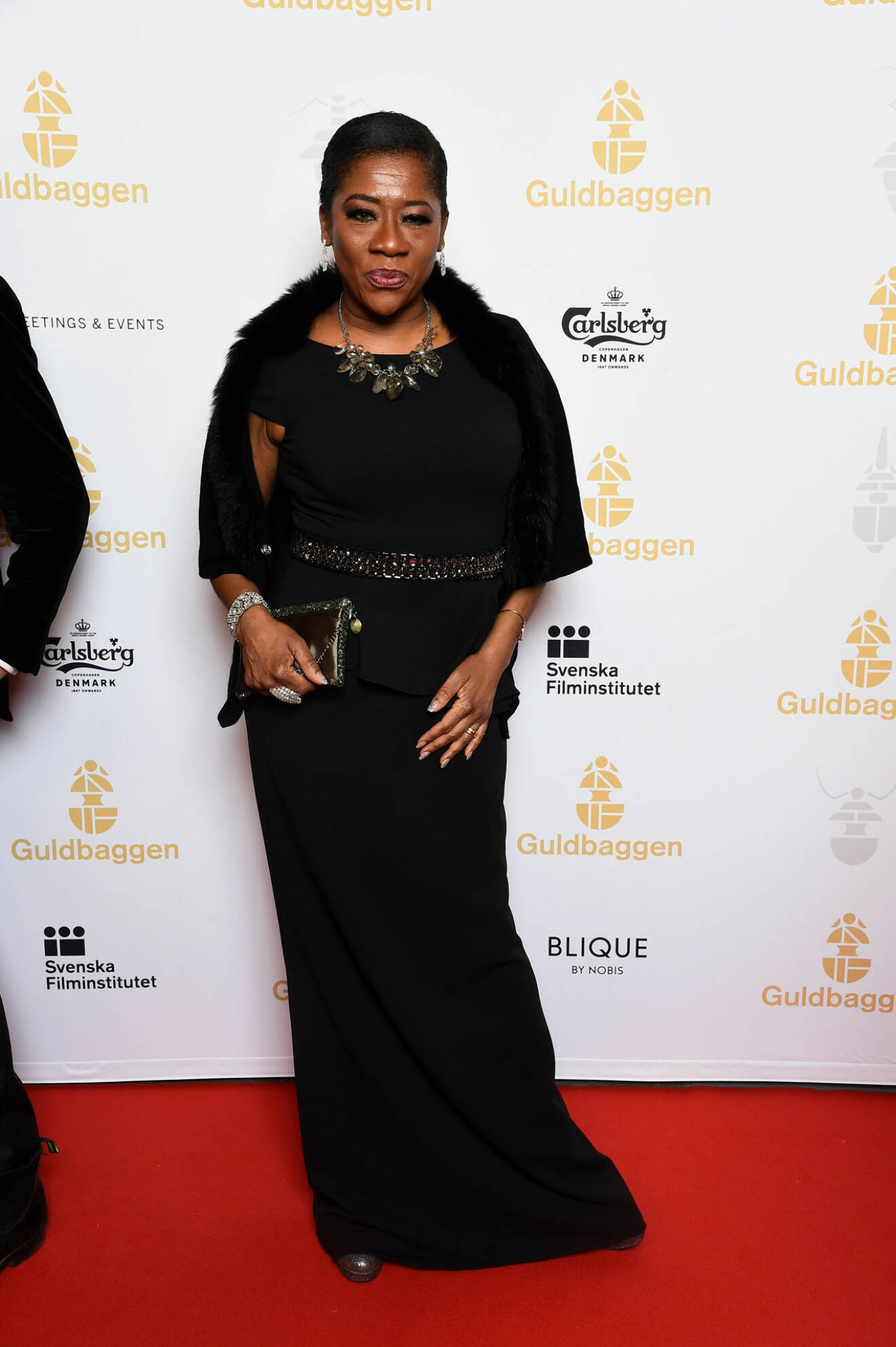 Gladys del Pilar på röda mattan på Guldbaggegalan 2020