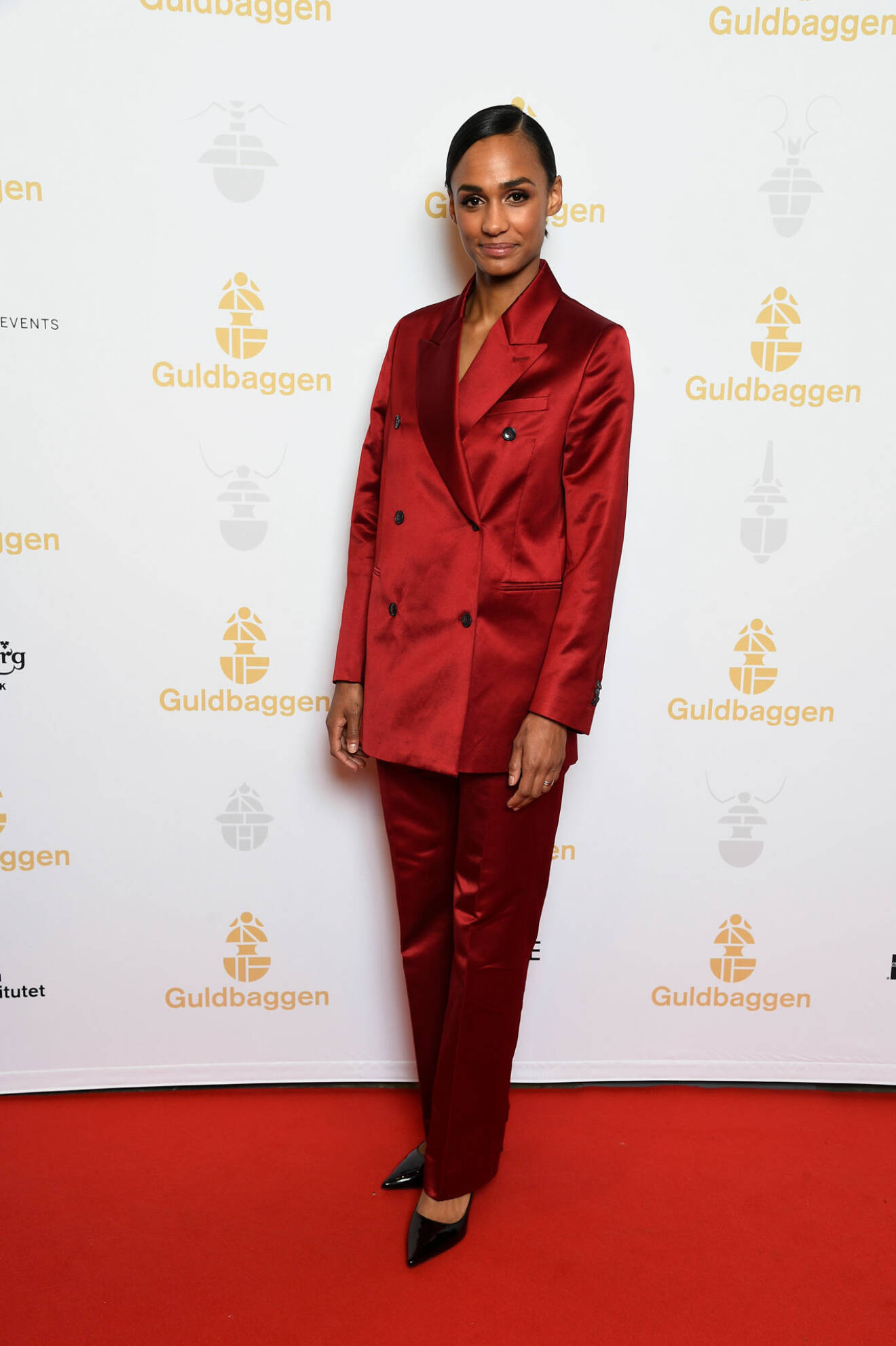 Nanna Blondell på röda mattan på Guldbaggegalan 2020