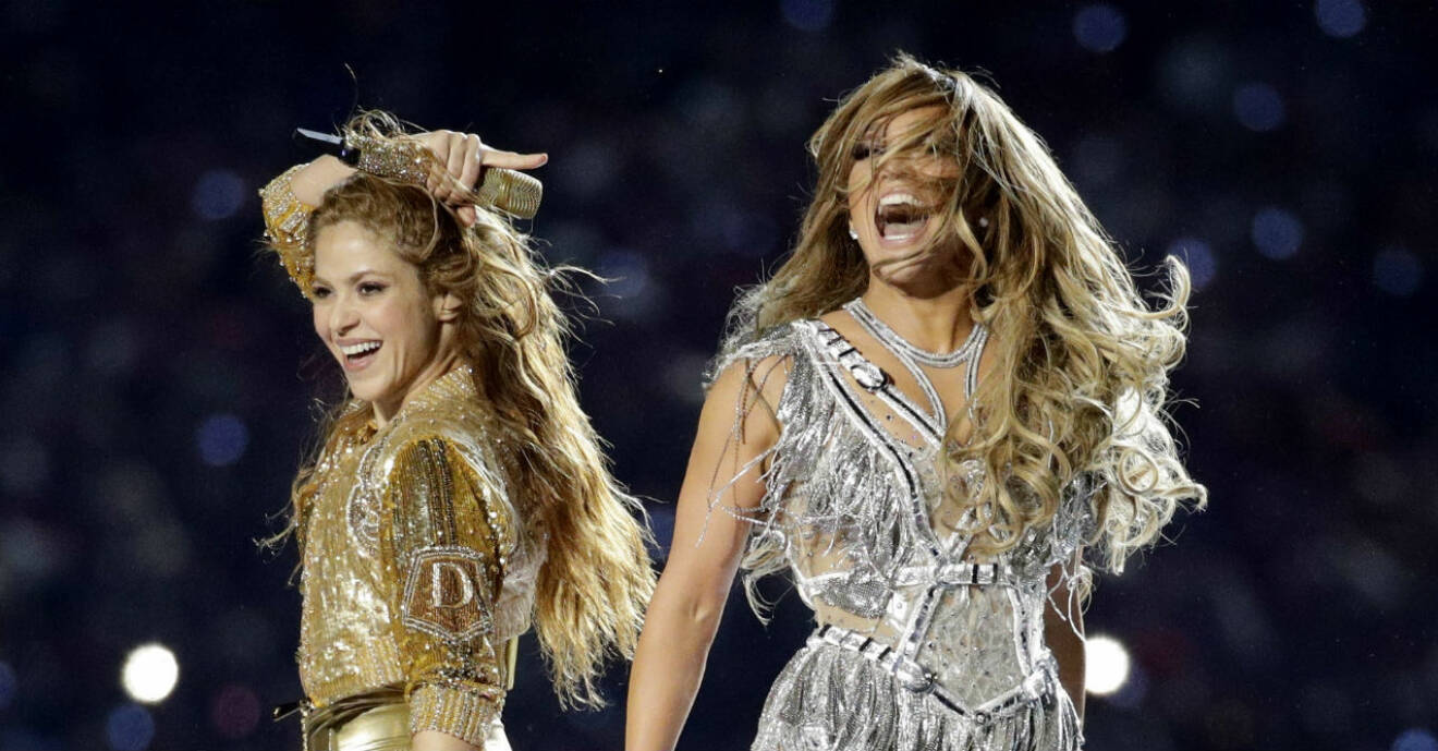 Shakira och Jennifer Lopez på Super Bowl 2020.