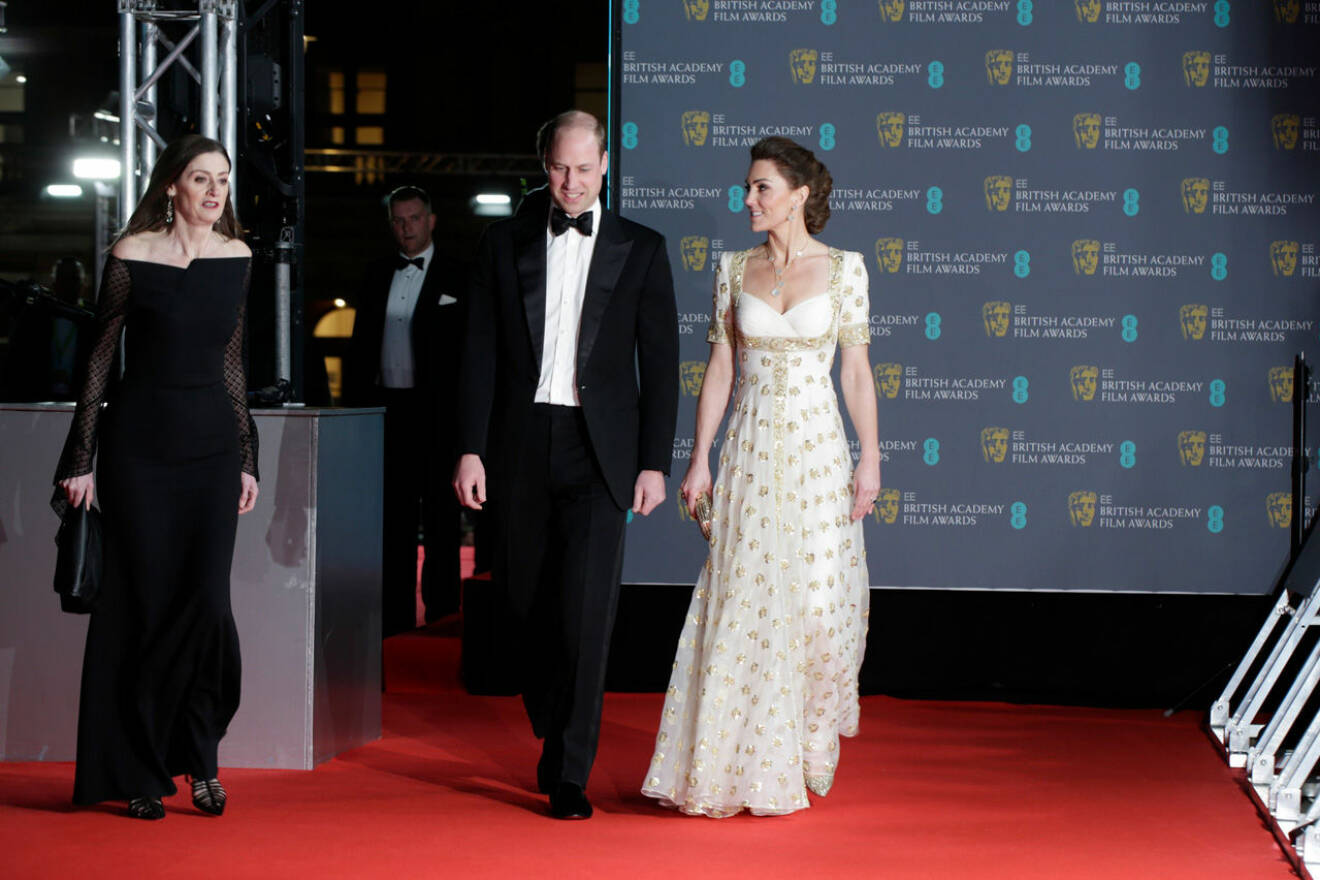 Prins William och Catherine, hertiginna av Cambridge på Bafta-galan 2020.
