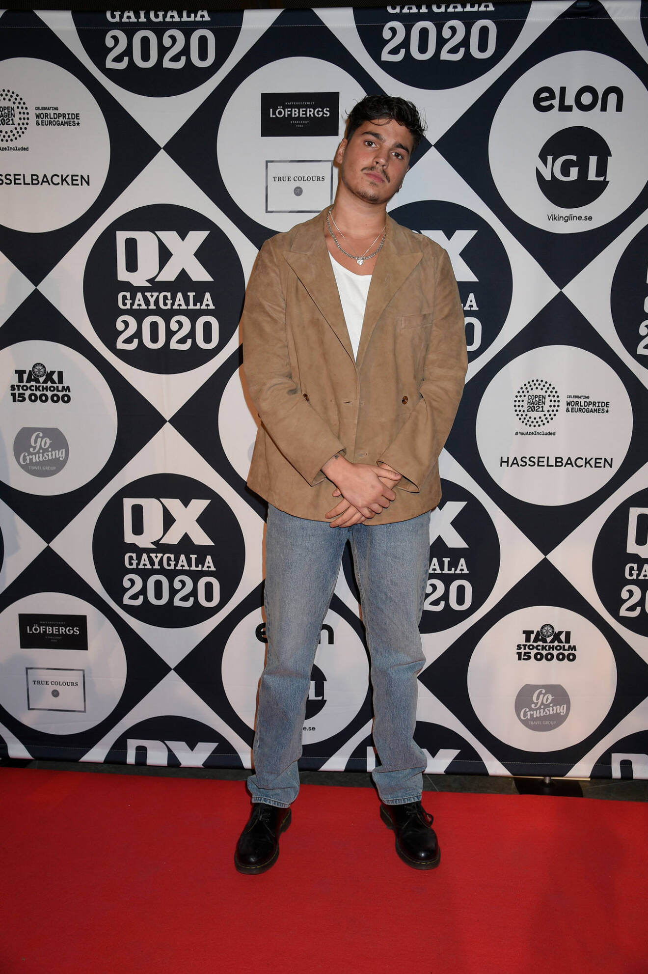 Oscar Zia på röda mattan på QX-galan 2020