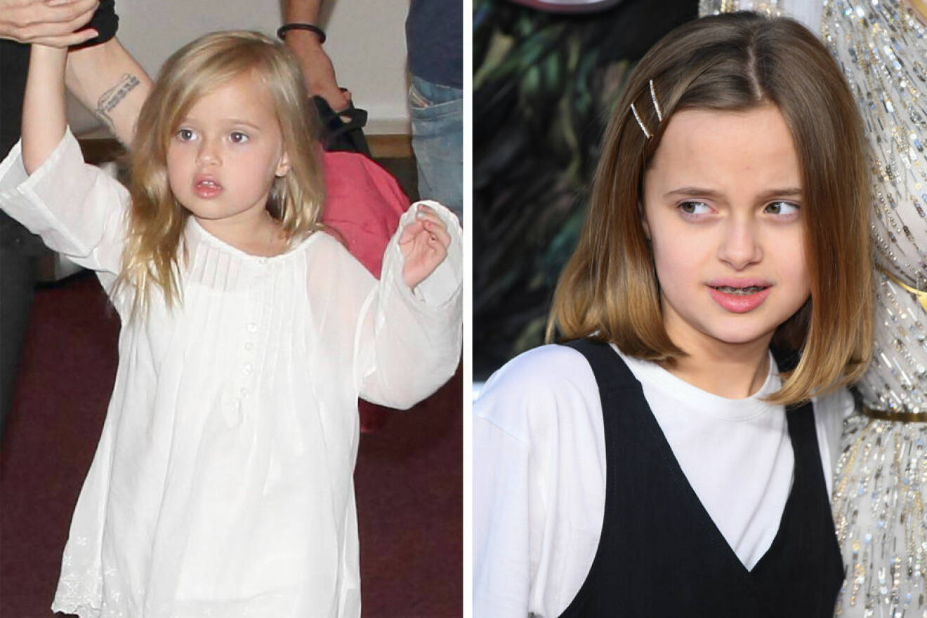 Vivienne Jolie-Pitt som liten och som 11 år