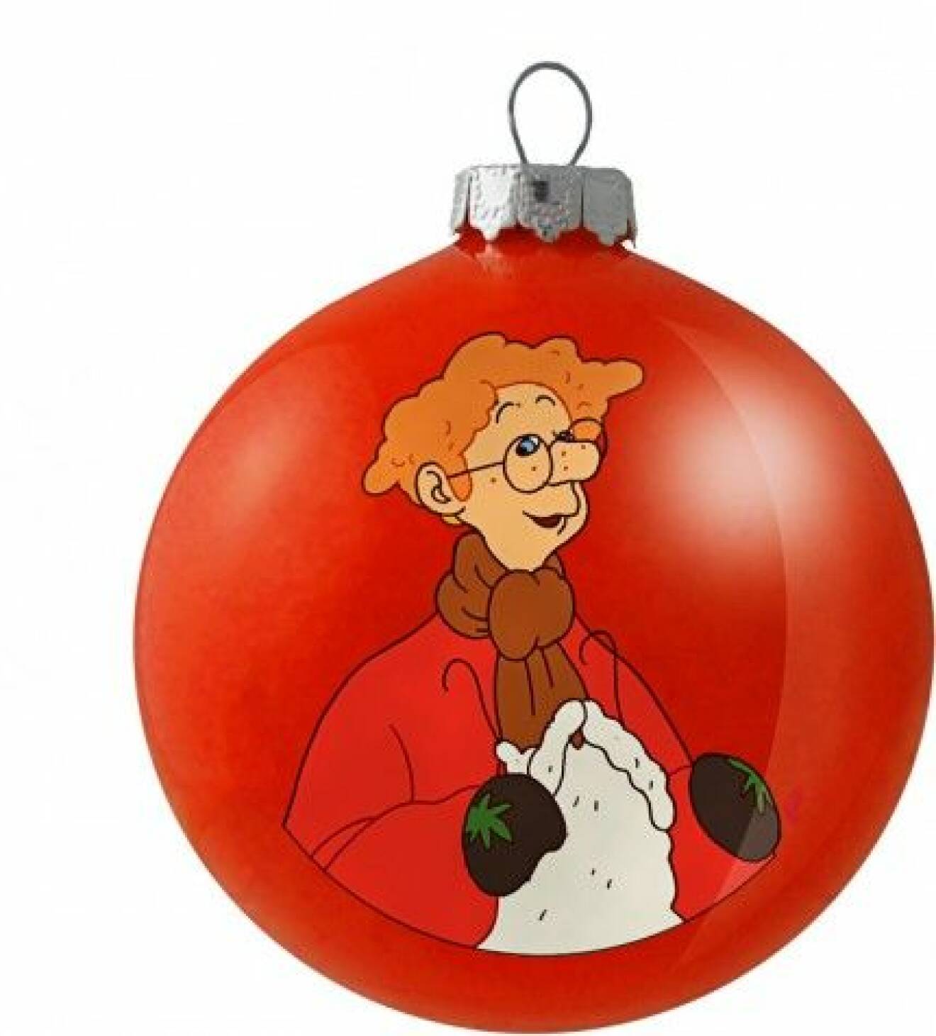3 Årets julkula som säljs till förmån för Unicefs arbete har en bild på Karl-Bertil Jonsson tecknad av Per Åhlin som dekor, 179 kr, i Unicefbutiken.