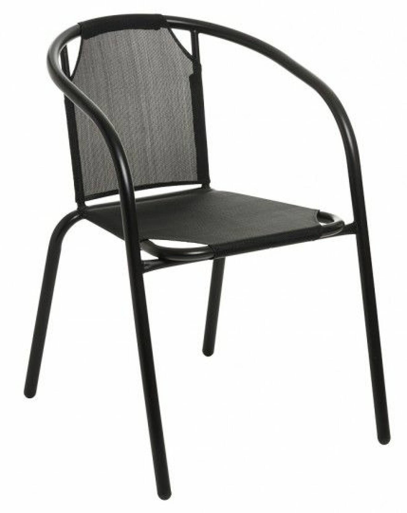 utemöbler industriell stil svart stol