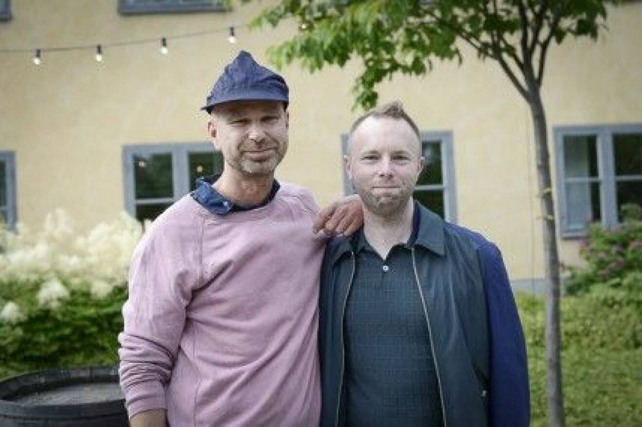 H&Ms internationella presschef Håcan Andersson och Anders Olsson.