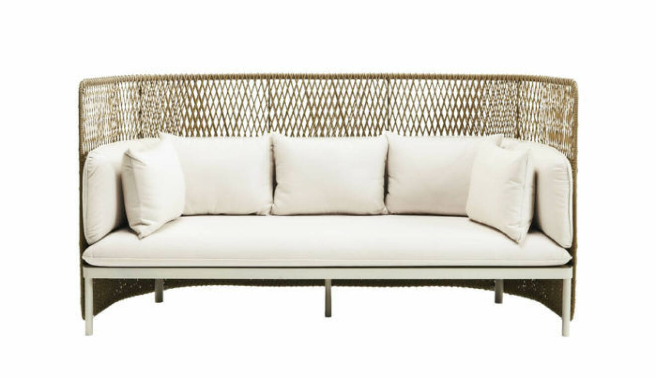 Dekorativ soffa med högrygg