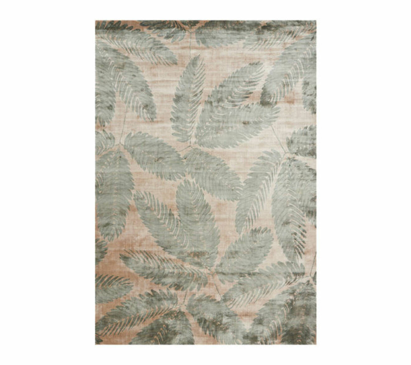 Mönstrad matta med blad från Linie design