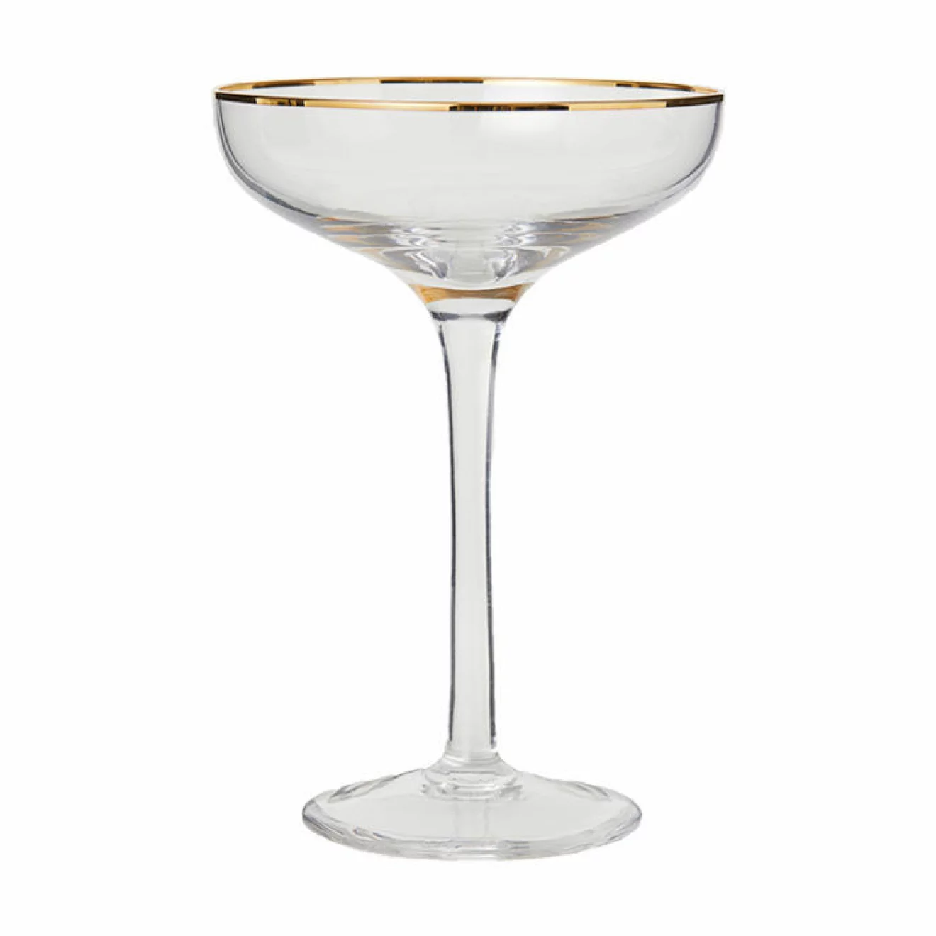 champagneglas med guldkant