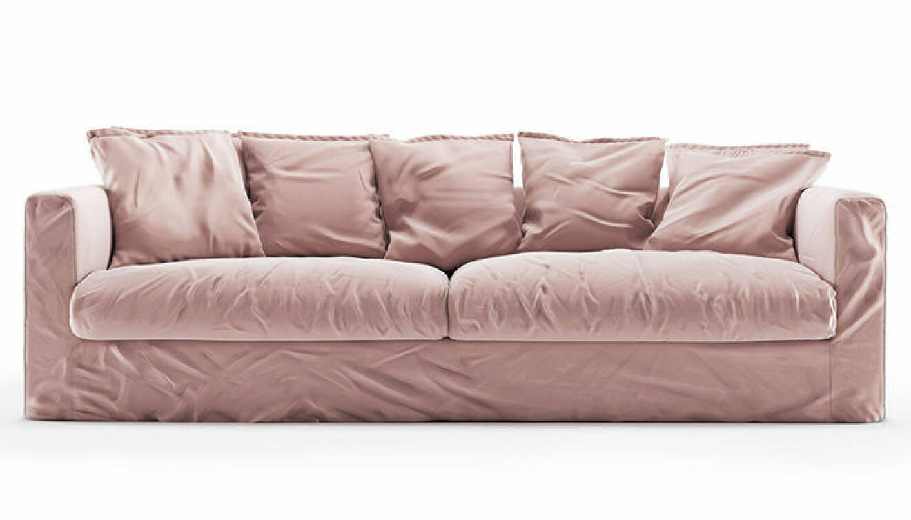 soffa i sammet från decotique