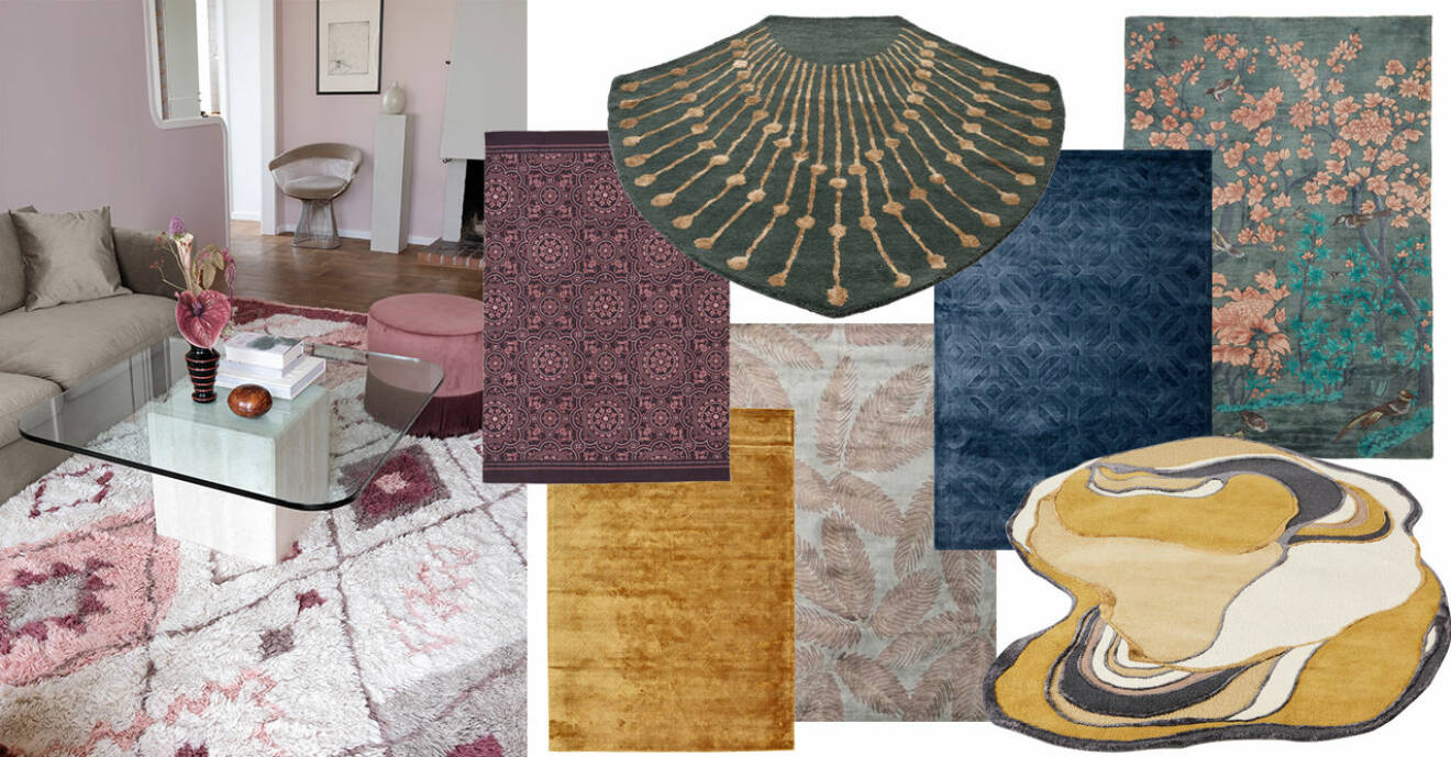 Shopping: X trendiga mattor till vardagsrummet