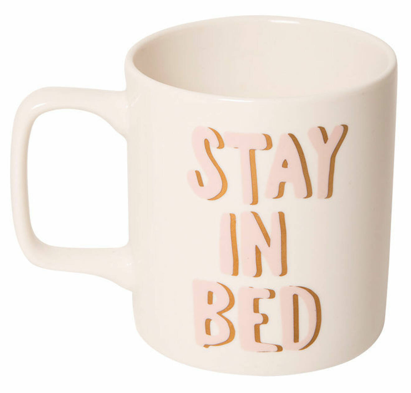 mugg med texten "stay in bed" från Therese Lindgren + Lagerhaus