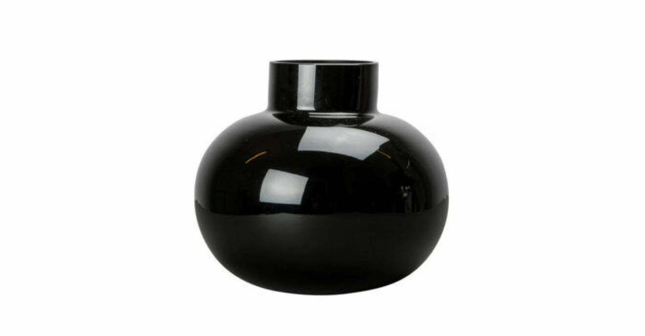 Trendig svart vas i glas