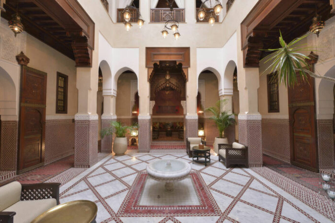 Lobby på Royal Mansour Hotel i Marrakech. Foto: TT Mandatory Credit: Photo by imageBROKER/REX (3475373a)<br /> Lobby of the Royal Mansour Hotel, Marrakech, Marrakesh-Tensift-El Haouz region, Morocco<br /> VARIOUS