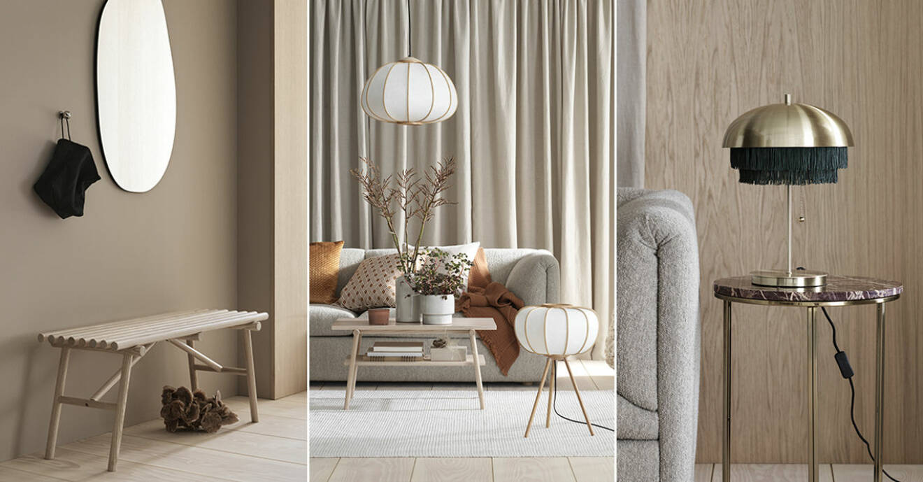 Möbler och lampor från H&M Homes höstkollektion 2019