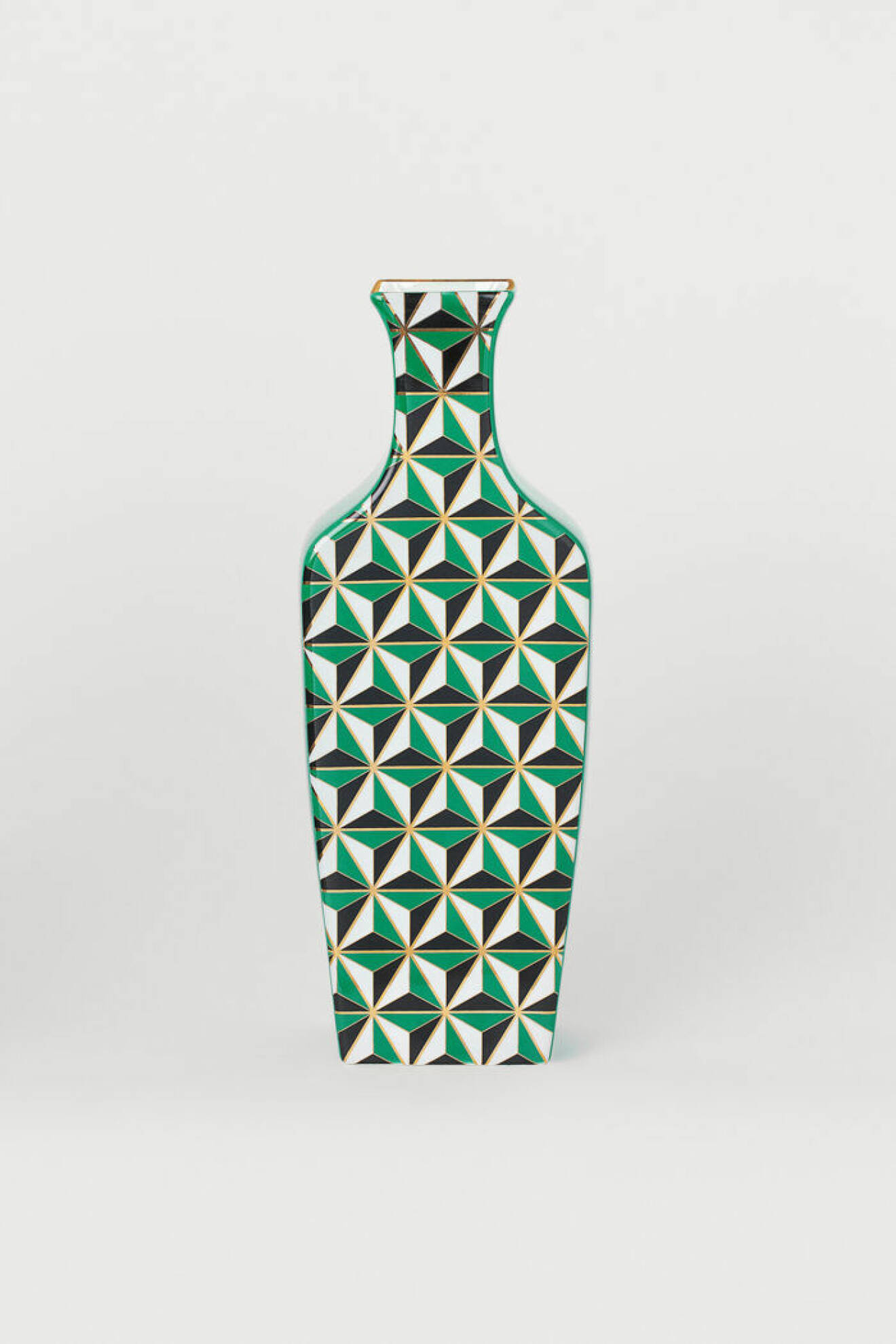 Mönstrad vas i grönt, vitt och svart från Jonathan Adler x H&M