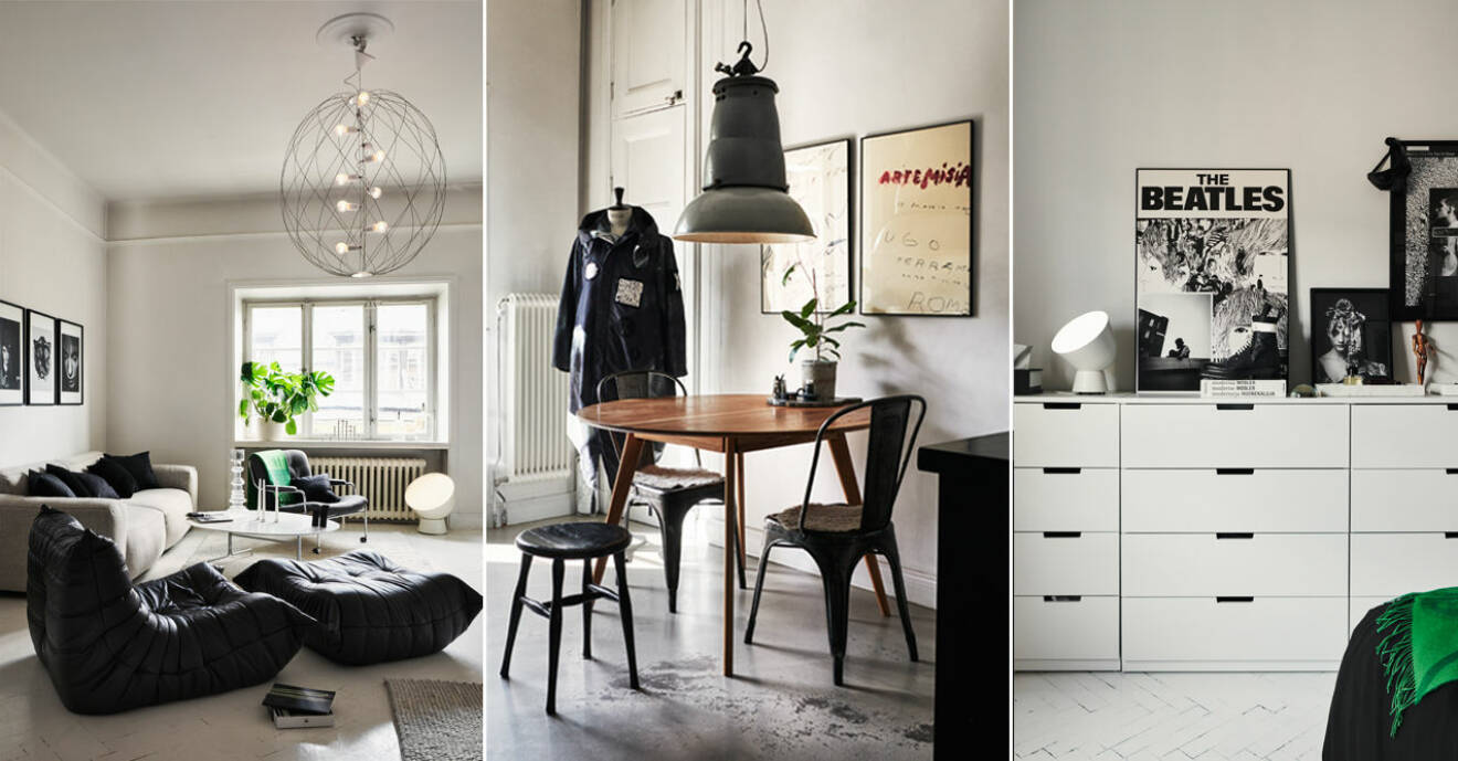 Modedesignern Lee Cotters hem i Stockholm
