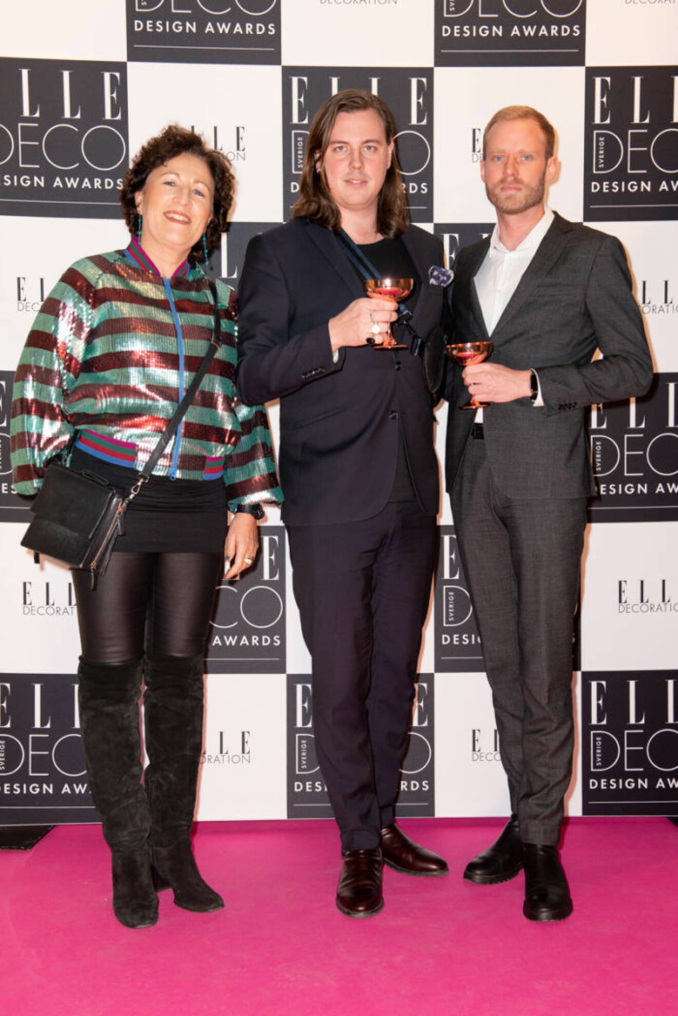 Ulrika Von Mentzer, Andreas Beijer och Viktor Armansson på ELLE Deco Design Awards 2020