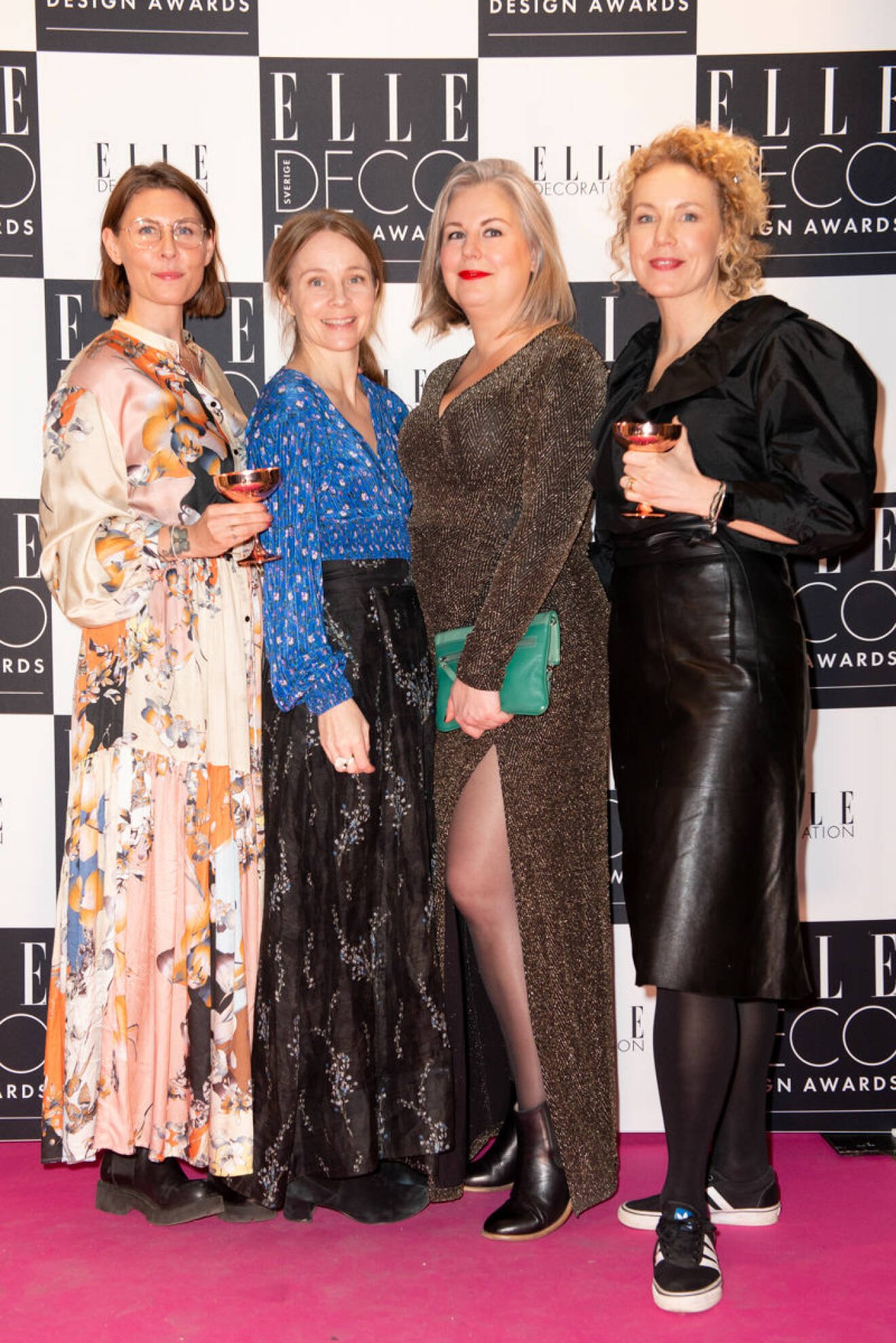 Kristin Lagerqvist, Sofia Vusir Jansson, Hanna Wendelbo och Daniella Witte på ELLE Deco Design Awards 2020
