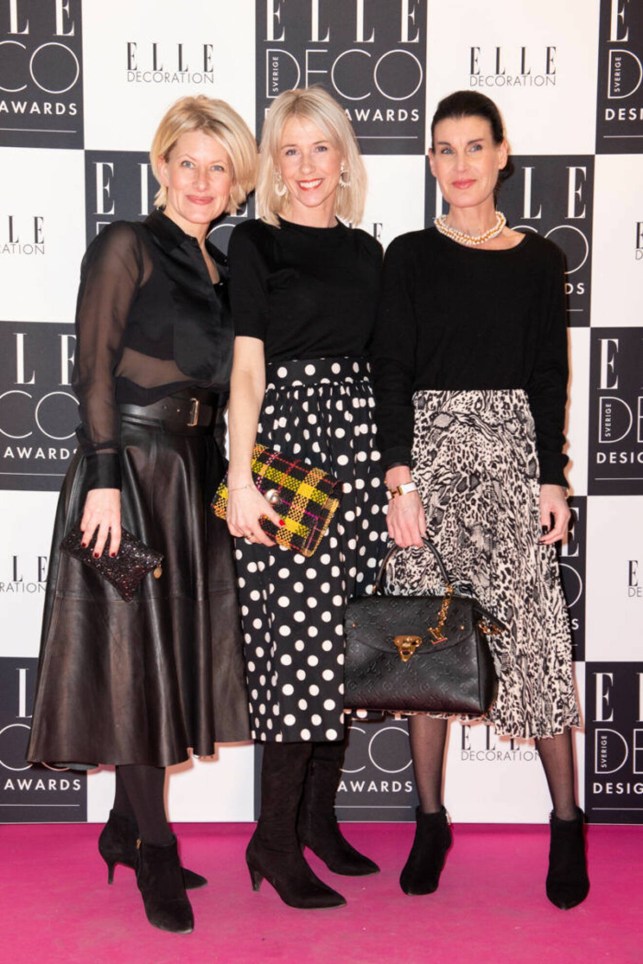 Katarina Althin, Jannice Wistrand och Anette Gustafsson Greiff på ELLE Deco Design Awards 2020