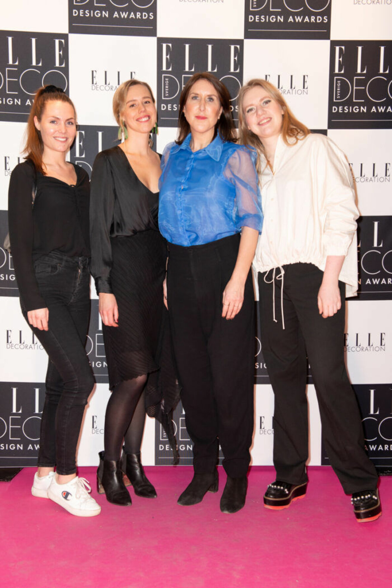 Lena Ståhlbrink, Hanna Stråhle, Malin Glemme och Lisa Nyman på ELLE Deco Design Awards 2020