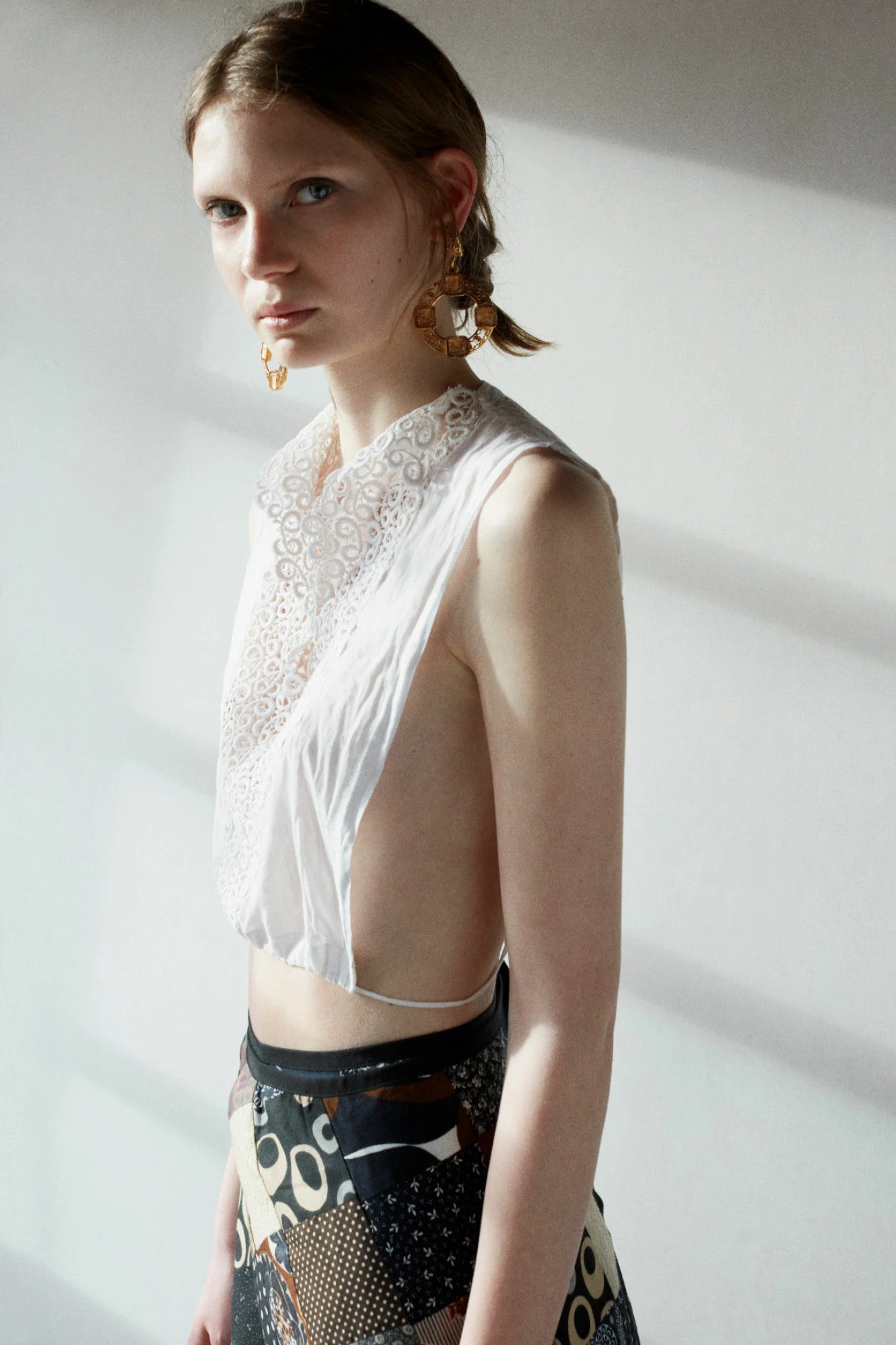 Vintage kläder ELLE 2020 vit blus