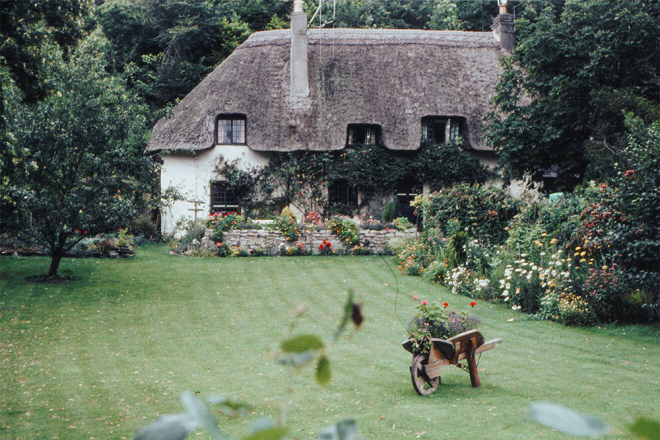 Cottage garden-ideal är trendigt i trädgården 2020