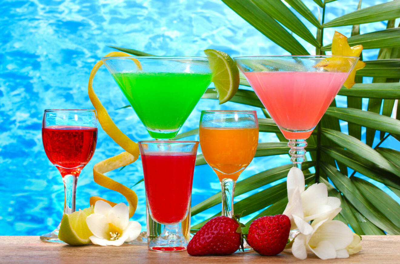 Färgglada drinkar. Foto: Shutterstock