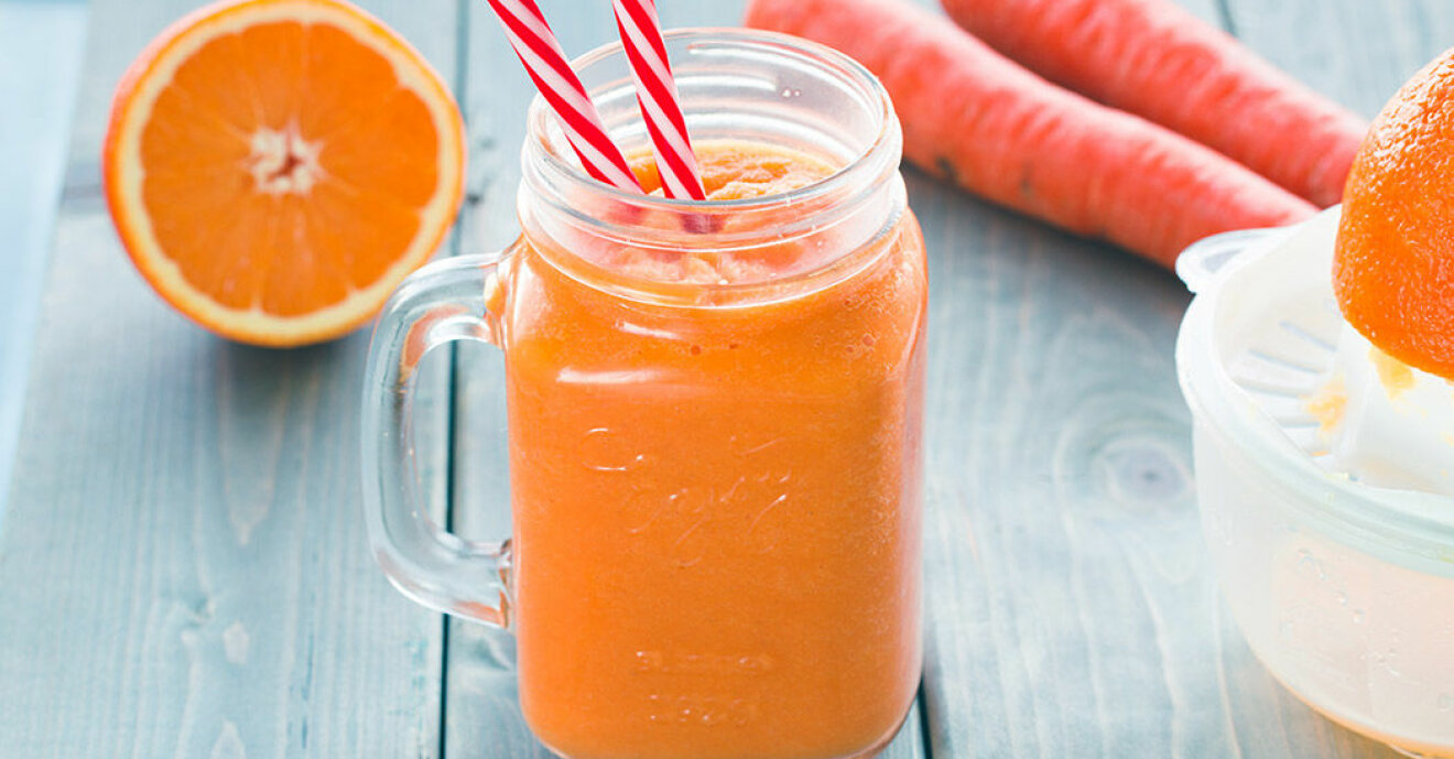 Blanda en nyttig juice med morötter och apelsin!