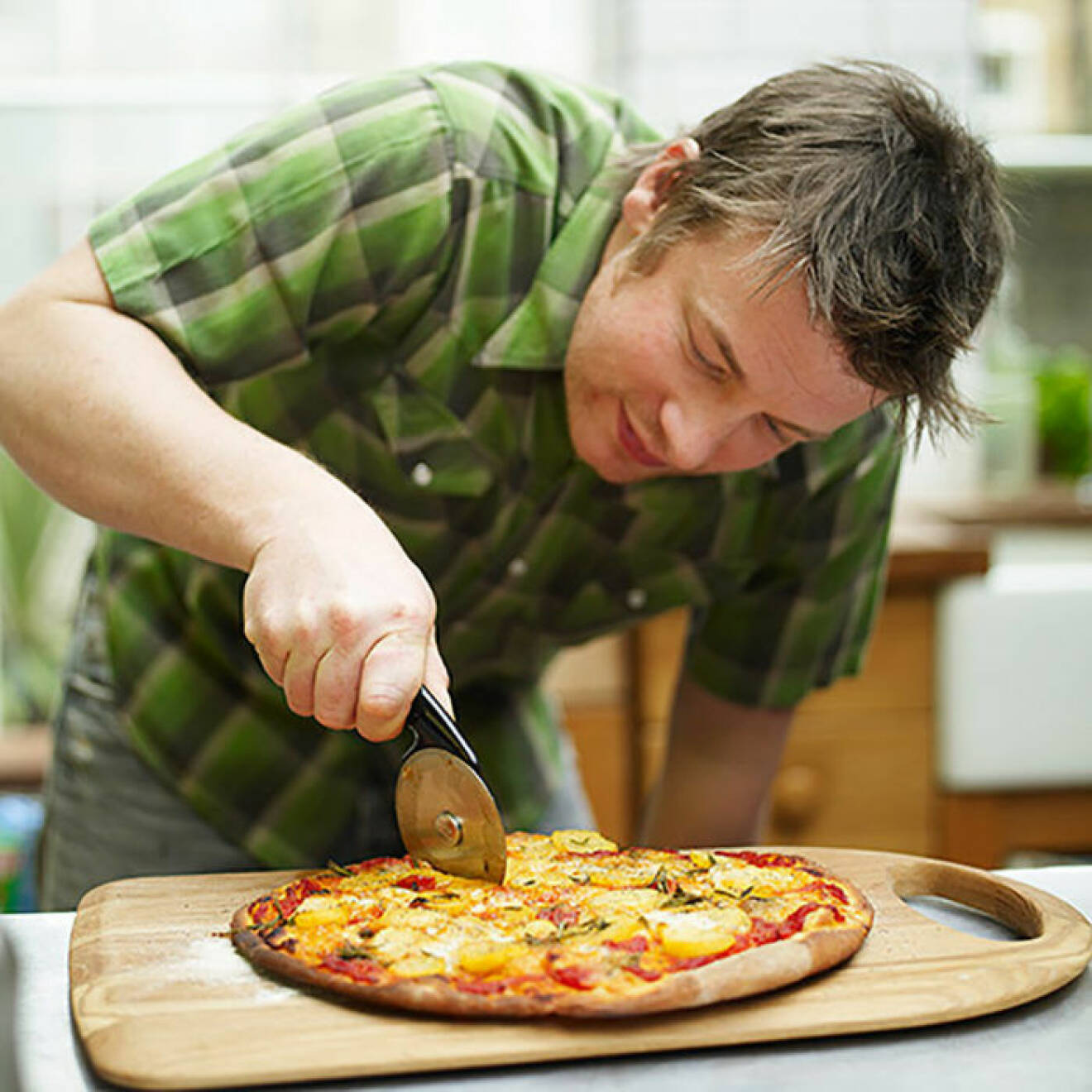 Jamie Oliver gillar surdegspizza.