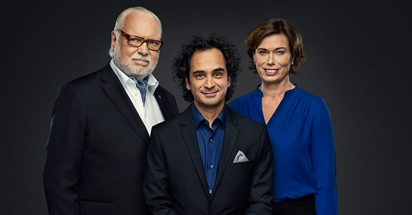 Leif Mannerström, Markus Aujalay och Mischa Billing. Foto: Pär Bäckstrand/TV4