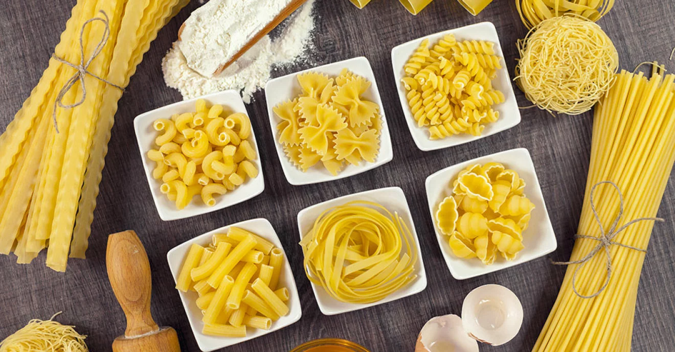 Det finns många olika sorters pasta!