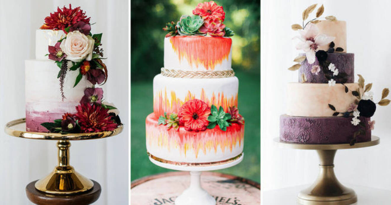 Vackra tårtor att inspireras av till höstbröllopet.