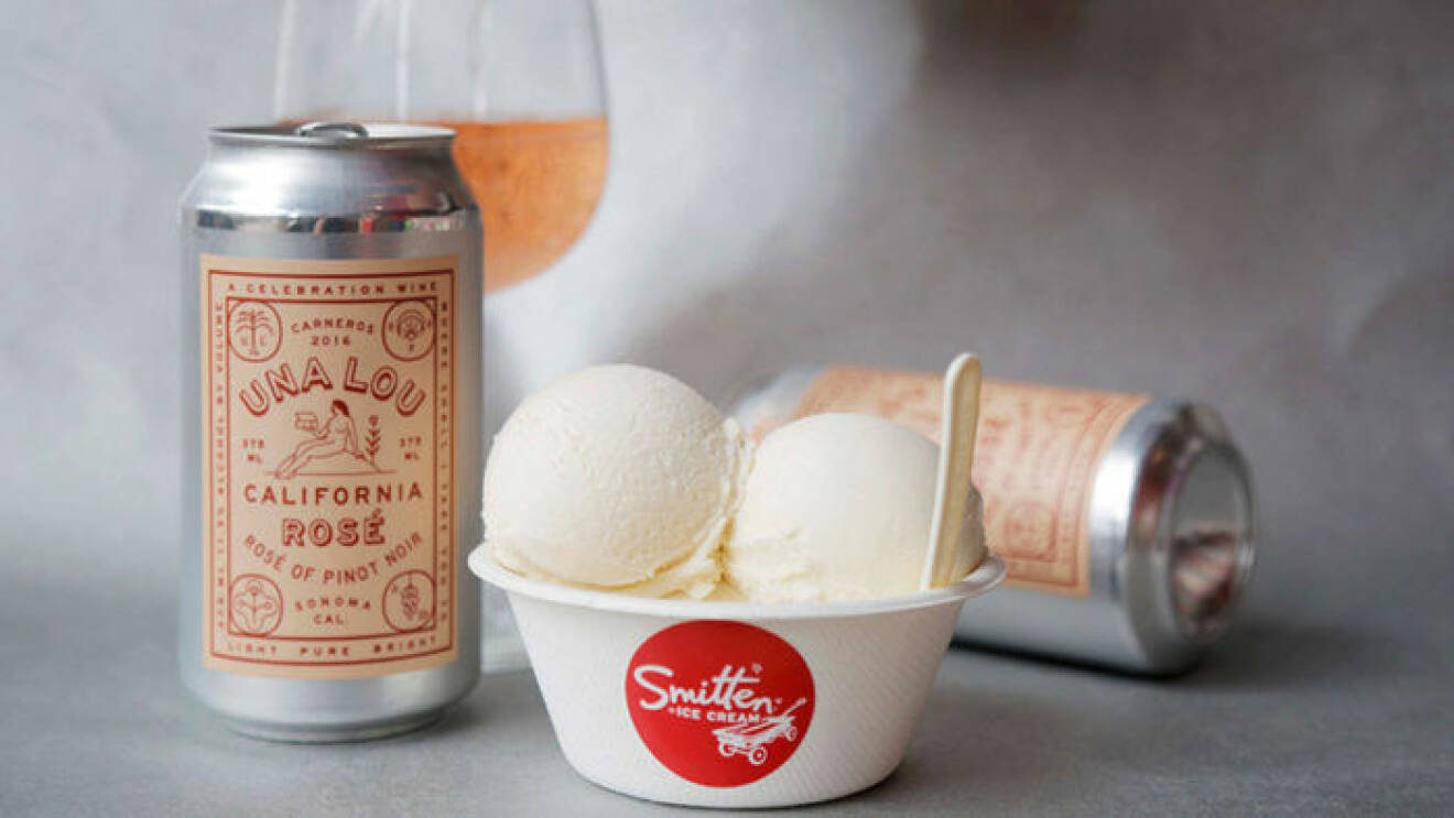 Smitten Ice Cream har lanserat gräddglass med rosévin!
