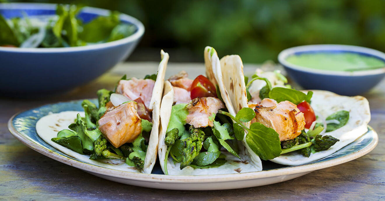 Tacos med lax och sparris – gott och nyttigt!