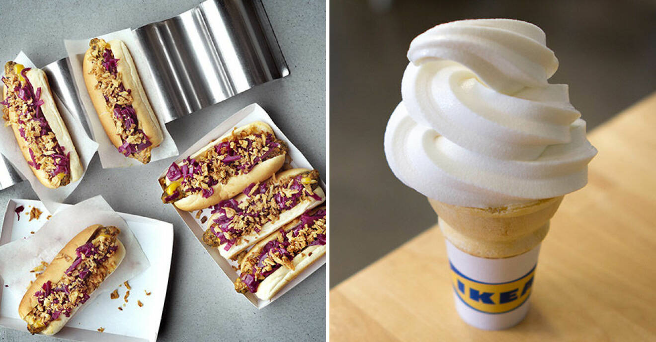Ikea lanserar vegansk korv och glass.